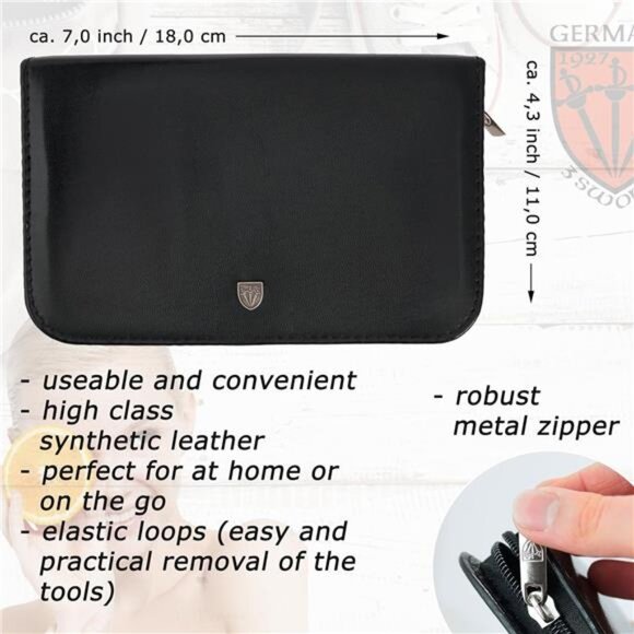 3 Swords Germany - brand quality 10 piece manicure pedicure grooming kit set - Picture 3 of 7